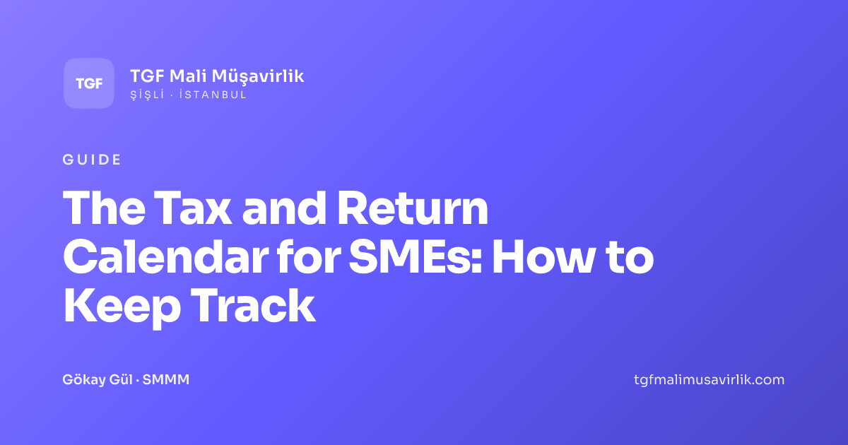 The Tax and Return Calendar for SMEs: How to Keep Track