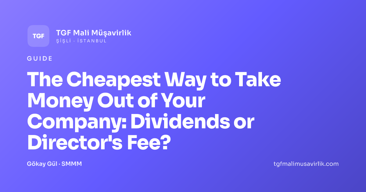 The Cheapest Way to Take Money Out of Your Company: Dividends or Director's Fee?